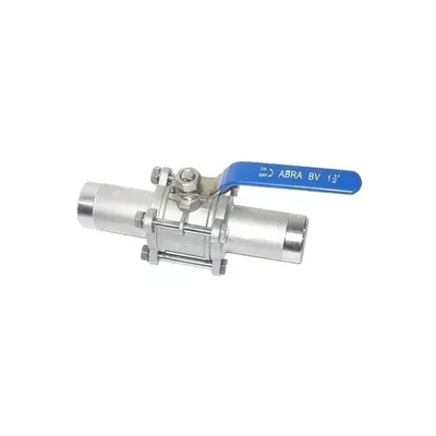 Шаровые краны полнопроходные нержавеющие из стали AISI316 (CF8M) ABRA-BV61L DN8-100 PN40 сварка/сварка длинные патрубки Шаровые краны полнопроходные нержавеющие из стали AISI316 (CF8M) ABRA-BV61L DN8-100 PN40 сварка/сварка длинные патрубки