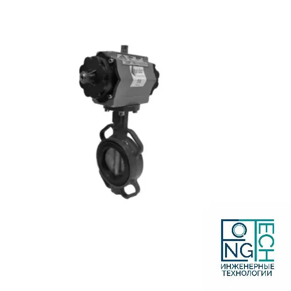 Затвор поворотный дисковый с пневмоприводом ABRA 826 двойного действия ArTorq PA DA (-20°C...+80°C) Ду 32-300 Затвор поворотный дисковый с пневмоприводом ABRA 826 двойного действия ArTorq PA DA (-20°C...+80°C) Ду 32-300