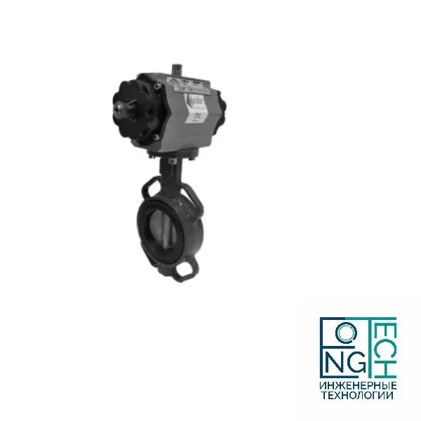 Затвор поворотный дисковый с пневмоприводом ABRA 863 двойного действия ArTorq PA DA (-20°C...+80°C) Ду 32-300 Затвор поворотный дисковый с пневмоприводом ABRA 863 двойного действия ArTorq PA DA (-20°C...+80°C) Ду 32-300