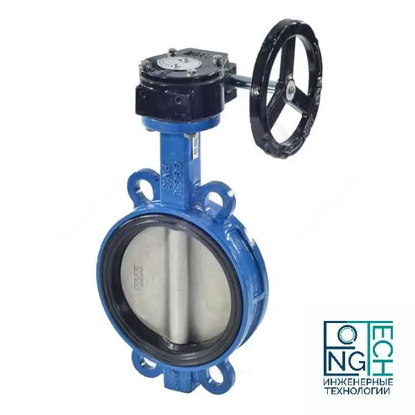 Затвор дисковый поворотный межфланцевый чугунный с нержавеющим диском манжета NBR с редуктором Benarmo Ду150-400 Ру16 Затвор дисковый поворотный межфланцевый чугунный с нержавеющим диском манжета NBR с редуктором Benarmo Ду150-400 Ру16