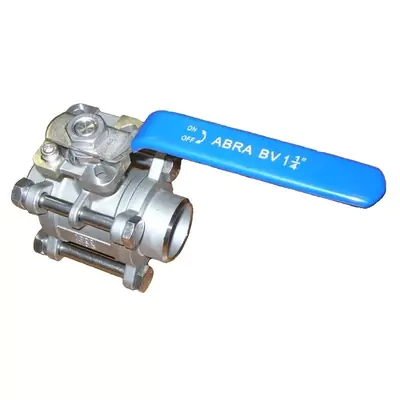 Шаровые краны полнопроходные нержавеющие из стали AISI316 (CF8M) ABRA-BV61A DN8-100 PN40 сварка/сварка стандартные патрубки Шаровые краны полнопроходные нержавеющие из стали AISI316 (CF8M) ABRA-BV61A DN8-100 PN40 сварка/сварка стандартные патрубки