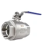 Кран шаровой DN.ru BV3232P(2pс)-FP-T-H Ду65 Ру40 полнопроходной двухходовой, нержавеющая сталь 316 CF8M, внутренняя резьба, уплотнение - PTFE, ручка-рычаг Москва