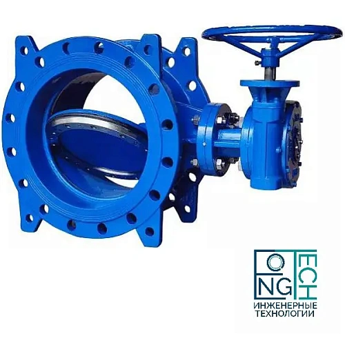 Затвор дисковый поворотный фланцевый двухэксцентриковый чугунный с чугунным диском манжета EPDM с редуктором Benarmo Ду200-1200 Ру10/16 Затвор дисковый поворотный фланцевый двухэксцентриковый чугунный с чугунным диском манжета EPDM с редуктором Benarmo Ду200-1200 Ру10/16 Москва