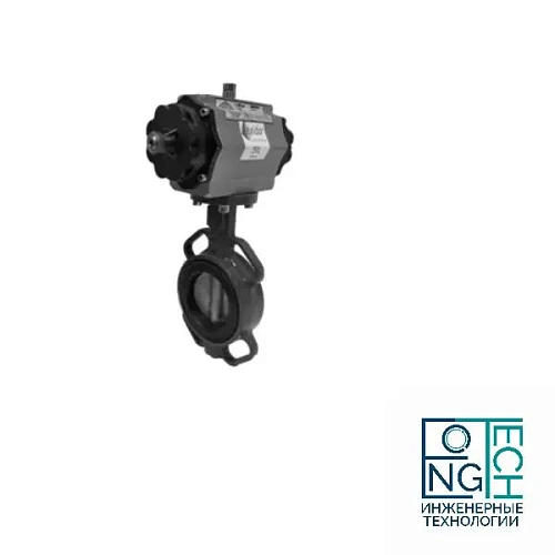 Затвор поворотный дисковый с пневмоприводом ABRA 863 двойного действия Quifer KP (-29°C...+80°C) Ду 32-300 Затвор поворотный дисковый с пневмоприводом ABRA 863 двойного действия Quifer KP (-29°C...+80°C) Ду 32-300 Москва