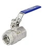 Кран шаровой DN.ru BV3232P(2pс)-FP-T-H Ду25 Ру63 полнопроходной двухходовой, нержавеющая сталь 316 CF8M, внутренняя резьба, уплотнение - PTFE, ручка-рычаг Москва