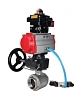Кран шаровой DN.ru BV3232P(2pc)-FP-T-ISO-H Ду40 Ру63, полнопроходной внутреннняя резьба, нержавеющая сталь SS316, уплотнение - PTFE, с пневмоприводом PA-DA-065, с пневмораспределителем 4V320-08 220В, с БКВ APL-410N EX, с ручным дублером MON1-250-T26-ISO Москва