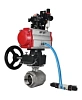 Кран шаровой DN.ru BV3232P(2pc)-FP-T-ISO-H Ду10 Ру63, полнопроходной внутреннняя резьба, нержавеющая сталь SS316, PTFE, с пневмоприводом PA-DA-052, с пневмораспределителем 4V320-08 220В, с БКВ APL-210N, с ручным дублером MON1-250-T26-ISO, с БПВ AFC2000 Москва