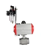 Кран шаровой DN.ru BV3232P(2pc)-FP-T-ISO-H Ду65 Ру40 полнопроходной двухходовой, нержавеющая сталь SS316, внутренняя резьба, уплотнение - PTFE, с пневмоприводом PA-SA-105 с возвратными пружинами, с пневмораспределителем 4М310-08 24В NAMUR, с БПВ AFC2000 Москва