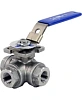 Кран шаровой DN.RU BV3232P(4pc)-SP-3WL-T-ISO-H Ду15 Ру63, 3-ходовой L-тип стандартнопроходной, внутренняя резьба, уплотнение - PTFE, материал корпуса - нержавеющая сталь SS316 с ISO фланцем и рукояткой Москва
