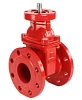 Задвижка клиновая 30ч939р (аналог МЗВ) DN.ru GVWN1414E-2W-F Ду80 Ру16 двусторонняя, фланцевая, клин - обрезиненный, шпиндель - невыдвижной, корпус - чугун, уплотнение - EPDM, с голым штоком, цвет - красный Москва