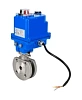 Кран шаровой DN.ru BV3232P-FP-Fb-ISO-H Ду20 Ру16 полнопроходной двухходовой, нержавеющая сталь SS316, межфланцевый, уплотнение - PTFE, с электроприводом QT-N-003EM-O1-220VAC-У1 blue Москва