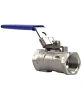 Кран шаровой DN.ru BV3232P-SP-T-H Ду15 Ру63 стандартнопроходной двухходовой, нержавеющая сталь SS316, внутренняя резьба, уплотнение - PTFE, ручка-рычаг Москва