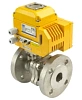 Кран шаровой DN.ru BV3232P-FP-F Ду15 Ру40 полнопроходной, нержавеющая сталь, уплотнение - PTFE, фланцевое, с электроприводом DN.ru QT-N-003EM-O1-220VAC-У1 Москва