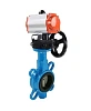 Затвор дисковый поворотный DN.ru WBV1132N-2W-Fb-H Ду150 Ру16, корпус - чугун GG25, диск - нержавеющая сталь 316L, уплотнение - NBR, с пневмоприводом DN.ru PA-DA-105 двойного действия, с ручным дублером MON3-700-T38-ISO Москва