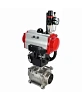 Кран шаровой DN.ru BV3232P(3pc)-FP-W-ISO-H Ду65 Ру25, полнопроходной под приварку, нержавеющая сталь SS316, уплотнение - PTFE, с пневмоприводом PA-DA-083, с пневмораспределителем 4М310-08 220В NAMUR, с ручным дублером MON2-450-T28-ISO, с БПВ AFC2000 Москва