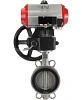 Затвор дисковый поворотный DN.ru WBV3232V-2W-Fb-H Ду150 Ру16, корпус - нержавеющая сталь 316L, диск - нержавеющая сталь 316L, уплотнение - Viton, с пневмоприводом PA-DA-105, пневмораспределителем 4М310-08 220В NAMUR, ручным дублером MON3-700-T38-ISO Москва