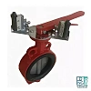 Затвор поворотный межфланцевый чугунный с рукояткой с диском из нерж. стали AISI 316 с концевыми выключателями ABRA-BUV-VF866D Москва