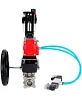 Кран шаровой DN.ru BV3232P(3pc)-FP-W-ISO-H Ду10 Ру63, полнопроходной под приварку, нержавеющая сталь SS316, уплотнение - PTFE, с пневмоприводом PA-DA-052, с пневмораспределителем 4V320-08 220В, с ручным дублером MON1-250-T26-ISO, с БПВ AFC2000 Москва