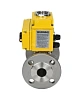 Кран шаровой DN.ru BV3131P(3pc)-FP-F-ISO-H Ду20 Ру40 трехсоставной из нержавеющей стали SS304, фланцевый, полнопроходной с электроприводом DN.ru QT-N-005EM-O1-24VDC-У1 Москва