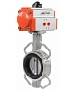 Затвор дисковый поворотный DN.ru WBV3232V-2W-Fb-H Ду250 Ру16, корпус - нержавеющая сталь, диск - нержавеющая сталь, уплотнение - VITON, с пневмоприводом DN.ru PA-SA-210 с возвратными пружинами Москва