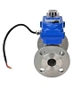 Кран шаровой DN.ru BV3232P(3pc)-FP-F-ISO-H Ду15 Ру40 трехсоставной из нержавеющей стали SS316, фланцевый, уплотнение - PTFE, полнопроходной с электроприводом DN.ru QT-N-003EM-O1-24VDC-У1 blue Москва