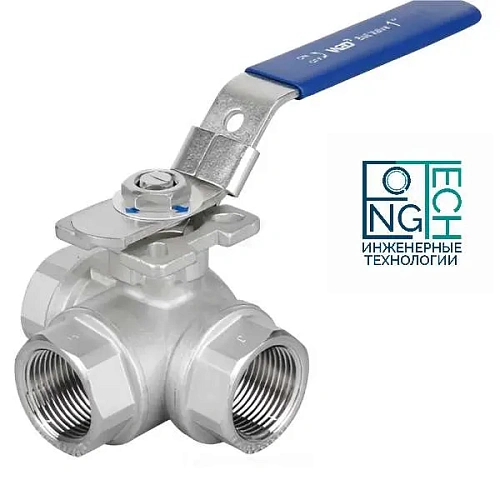 Кран шаровый нержавеющий BP полнопроходной 3-ходовой г-образный Benarmo Ду8-80 Ру63 Кран шаровый нержавеющий BP полнопроходной 3-ходовой г-образный Benarmo Ду8-80 Ру63 Москва