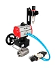 Кран шаровой DN.ru BV3232P(2pc)-FP-T-ISO-H Ду50 Ру63, полнопроходной внутреннняя резьба, нержавеющая сталь SS316, уплотнение - PTFE, с пневмоприводом PA-DA-065, с пневмораспределителем 4V320-08 220В, с ручным дублером MON1-250-T26-ISO, с БПВ AFC2000 Москва