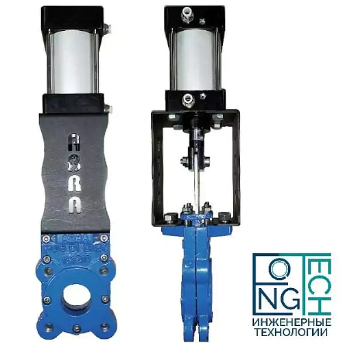 Задвижка шиберная (затворы ножевые) ABRA-KV-03 с пневмоприводом Задвижка шиберная (затворы ножевые) ABRA-KV-03 с пневмоприводом Москва