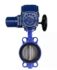 Затвор дисковый поворотный DN.ru WBV1432E-2W-Fb-H Ду200 Ру16, корпус - чугун GGG50, диск - нержавеющая сталь 316L, уплотнение - EPDM, с электроприводом DN.ru QT-EX-030M-O2-380VAC-У1 380В Москва